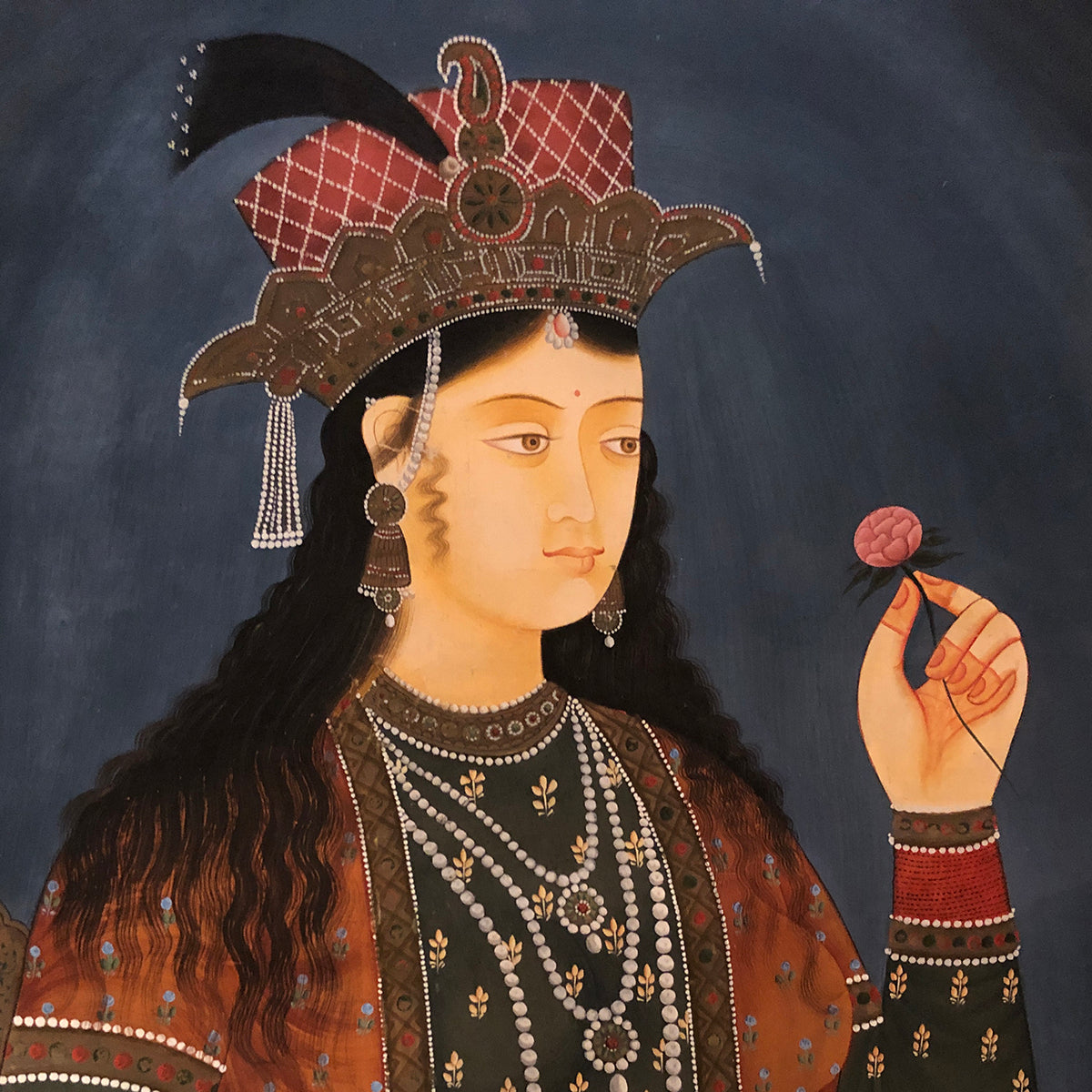 Mughal Painting-Female - Vintage India NYC