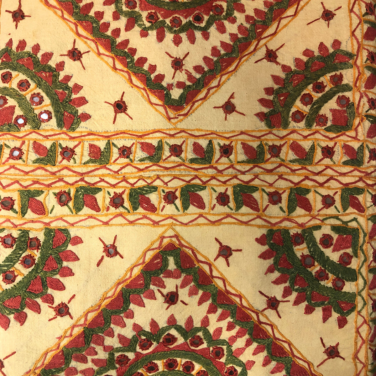JM Mirror & Threadwork Bedcover - Vintage India NYC