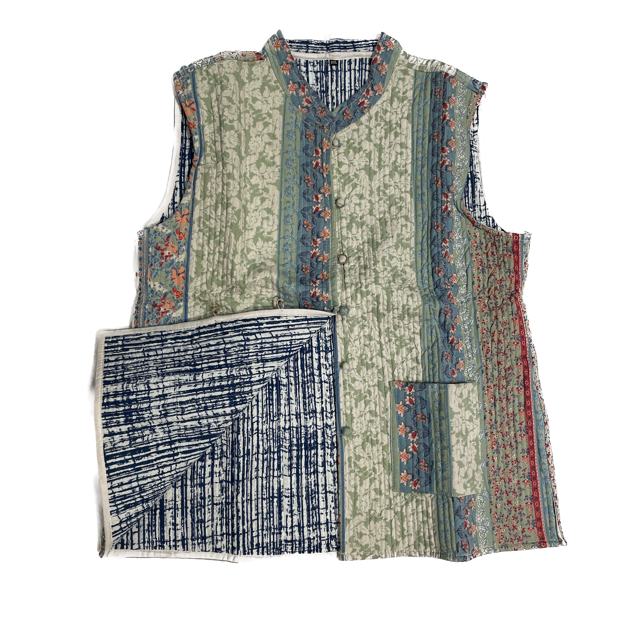 Reversible Quilted Vest-Size 40 - Vintage India NYC