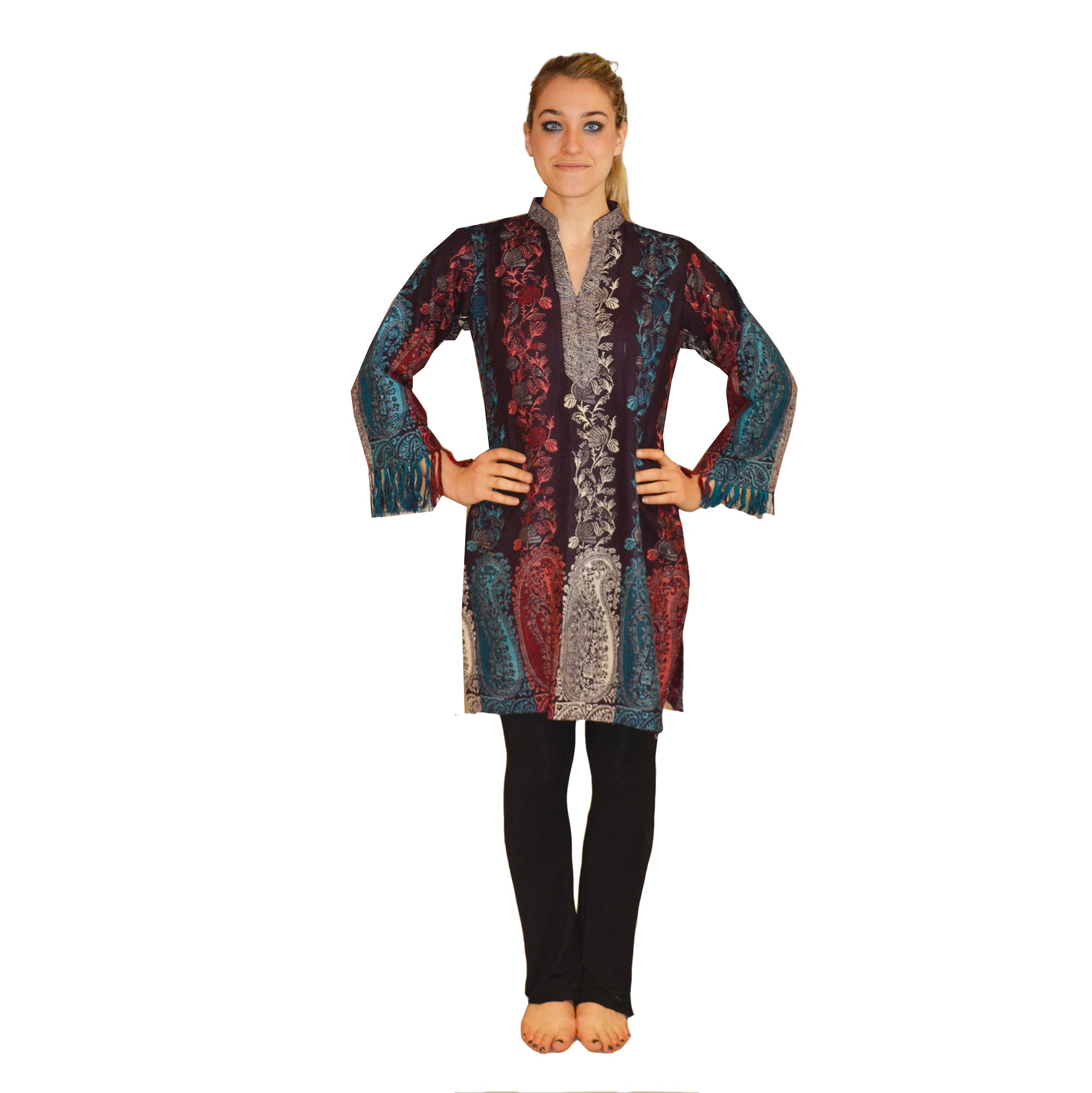 Woolen kurta dress - Size 38 - Vintage India NYC