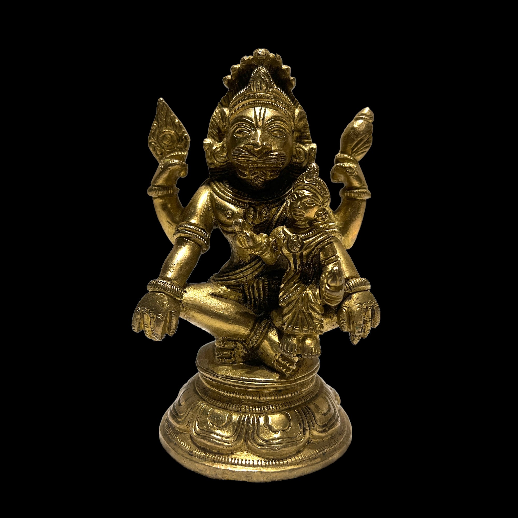 GM Brass Narsimha 5 in - Vintage India NYC