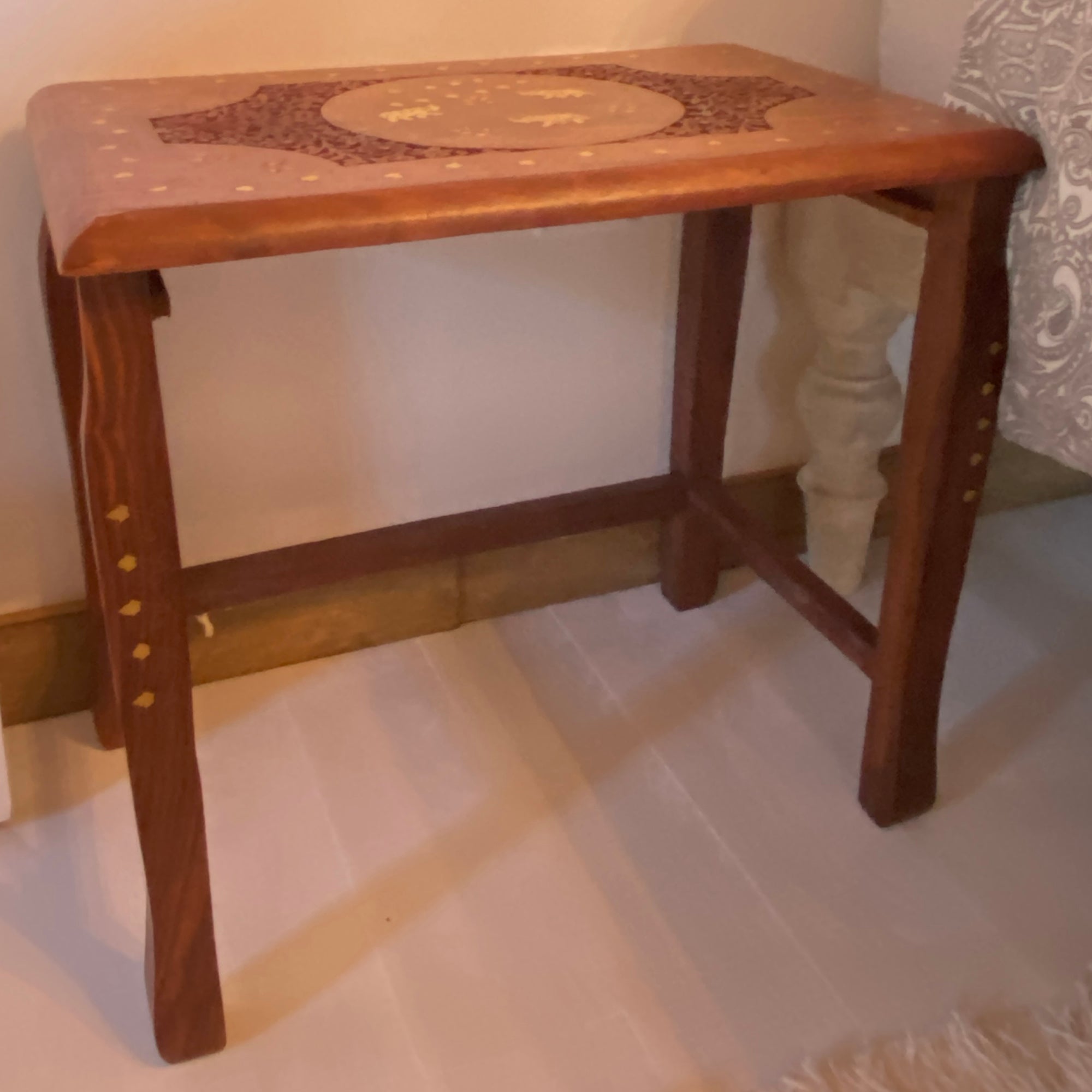 Hand Carved Nesting Tables Set - Vintage India NYC