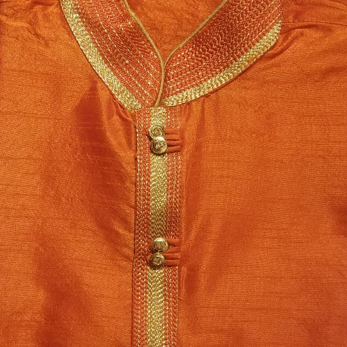 DK Orange or Marigold Men Kurta - Vintage India NYC