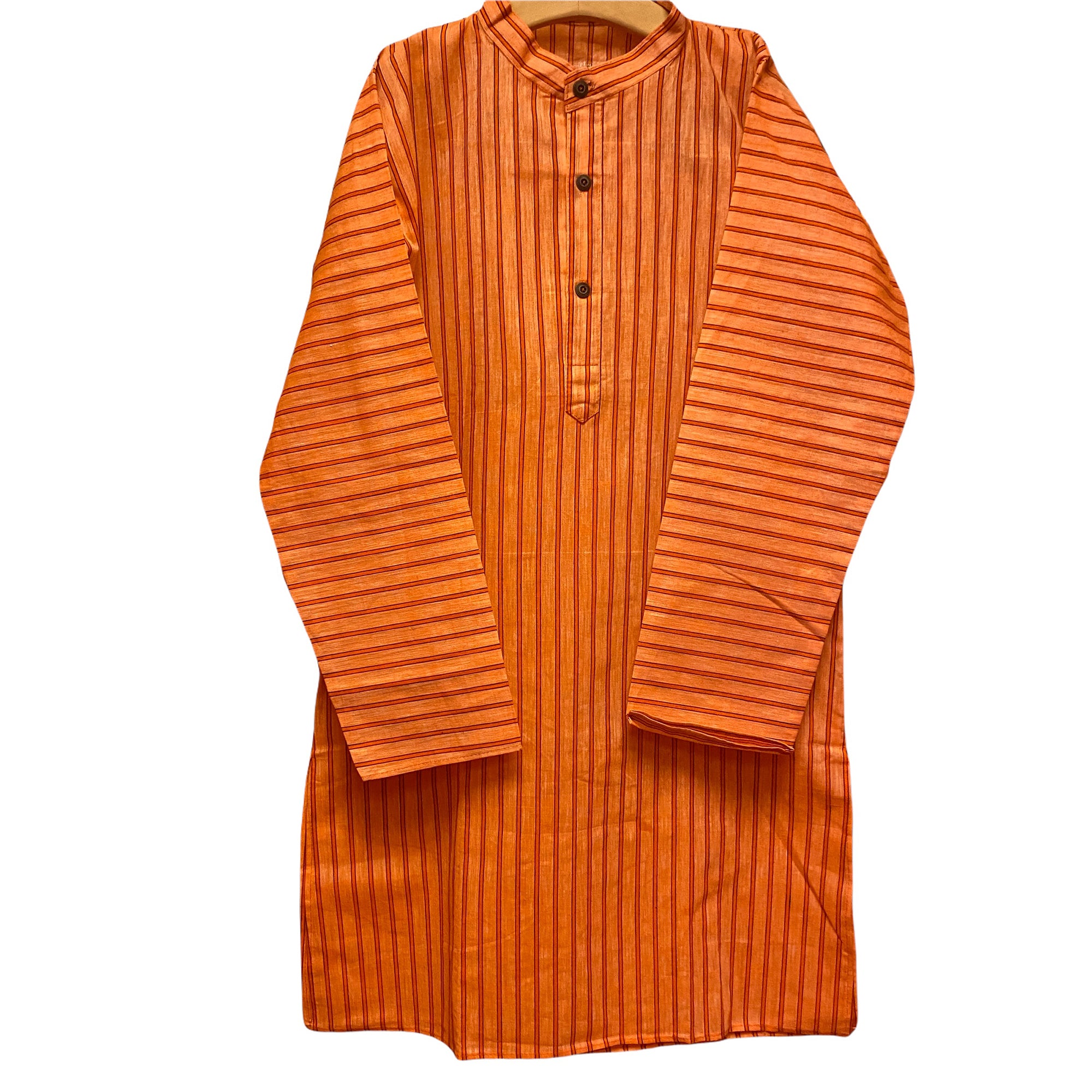 Orange Stripe Kurta - Vintage India NYC