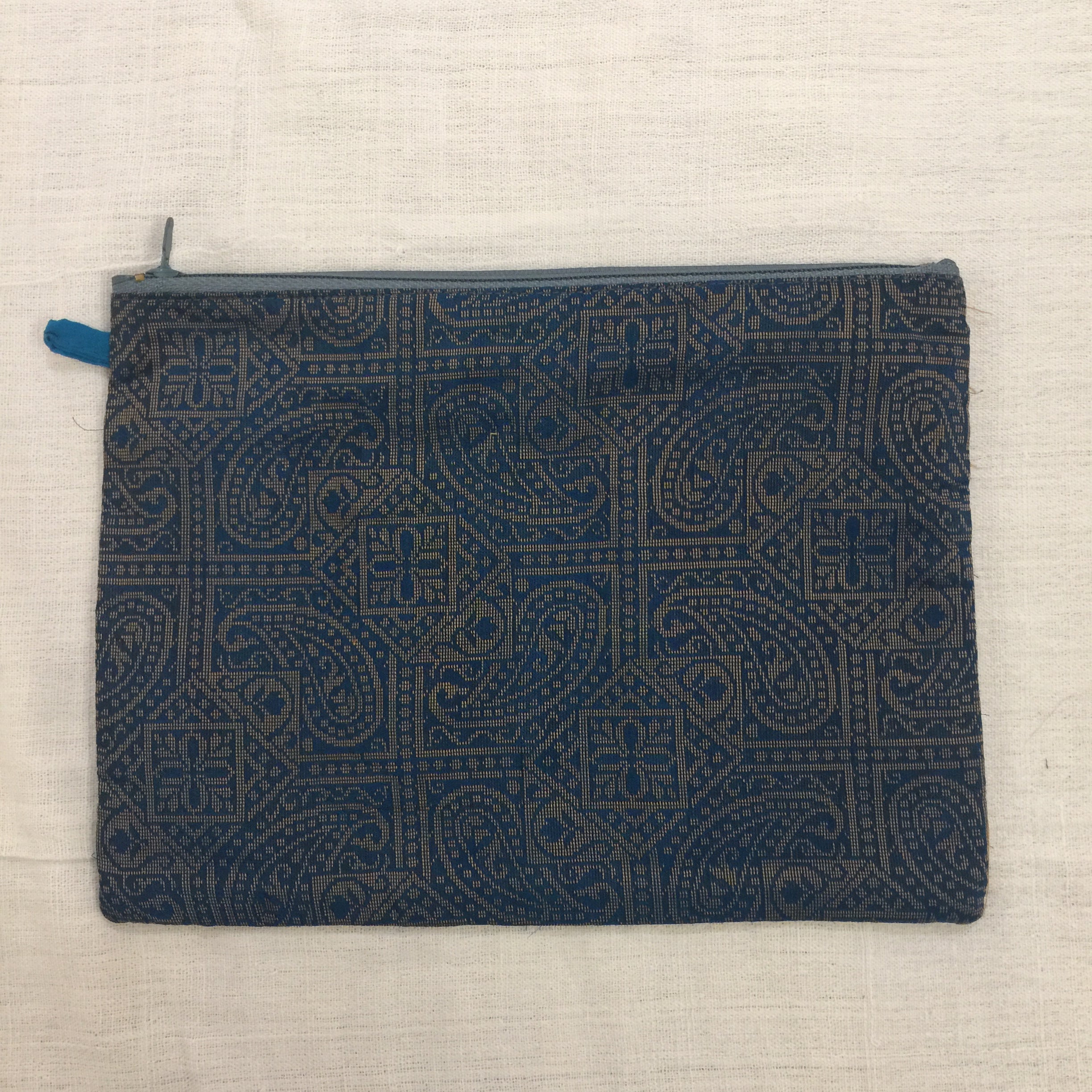 Vintage Sari Zip Pouch Bag Lg - Vintage India NYC