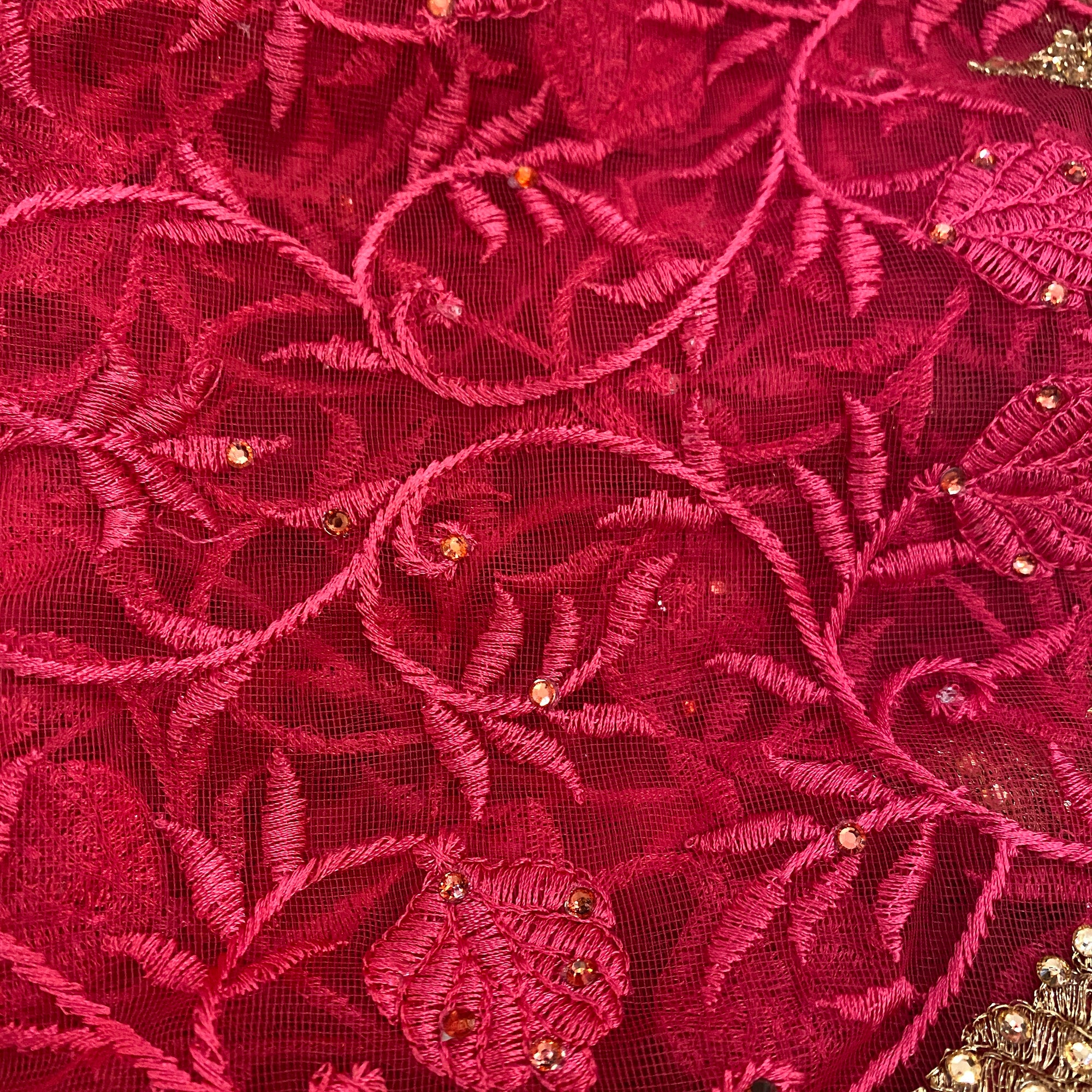 Pink and black saree - Vintage India NYC