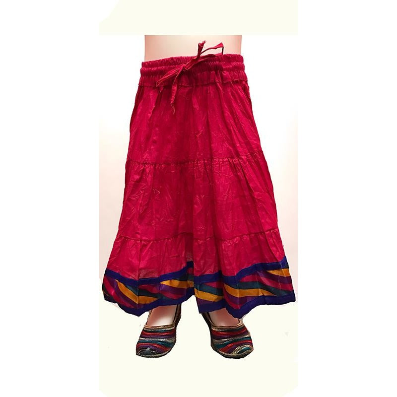 Pink cotton skirt - Vintage India NYC