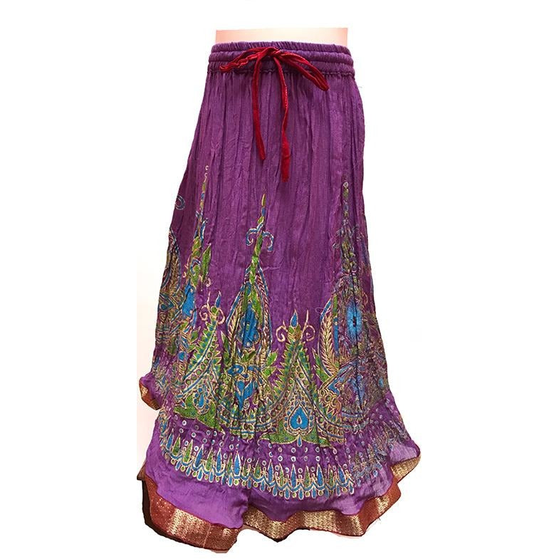 Purple cotton skirt - Vintage India NYC