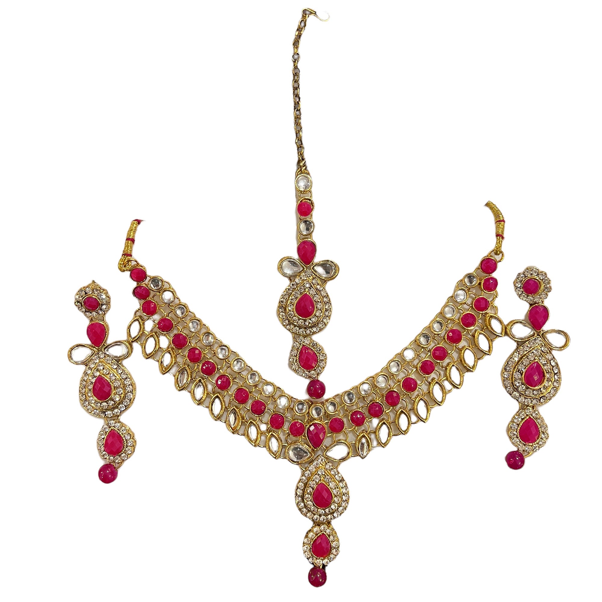 DT Pink & Gold Necklace Sets-3 Styles - Vintage India NYC