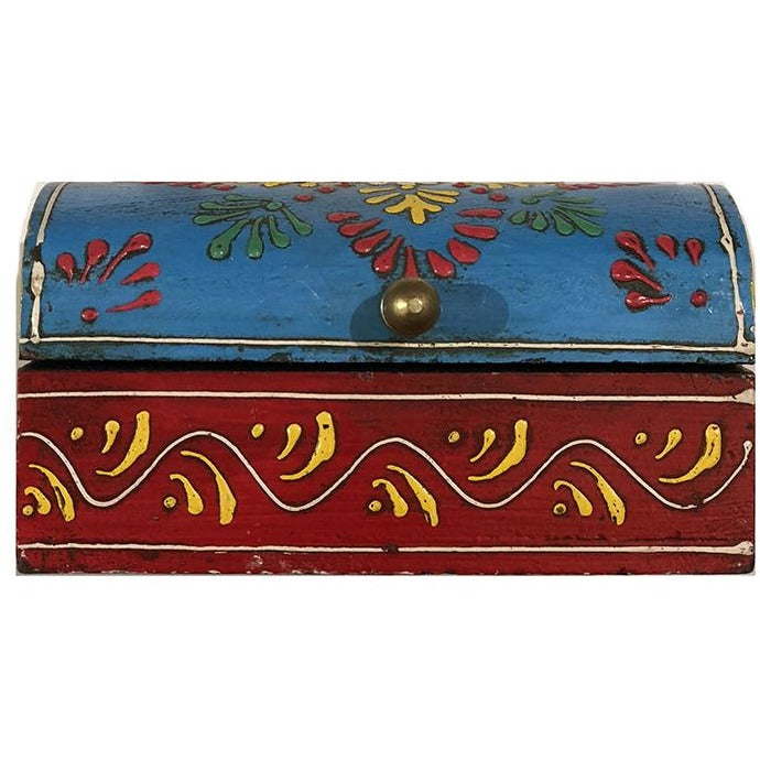 AE wooden painted box 55 - Vintage India NYC