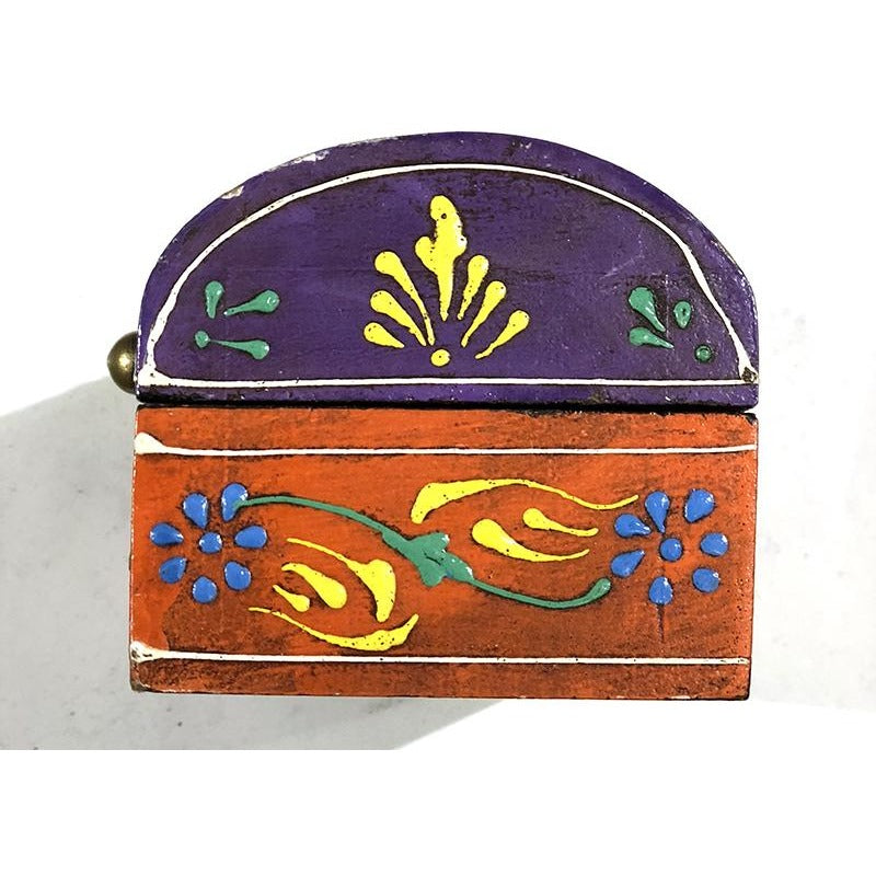 AE wooden painted box 55 - Vintage India NYC