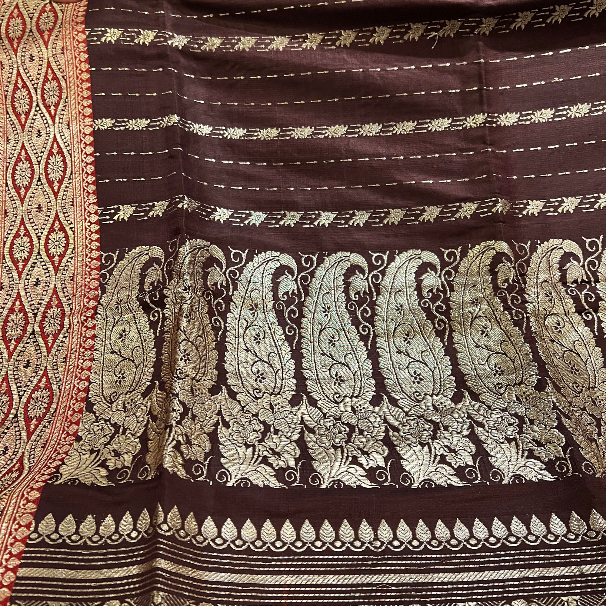 Vintage Banarasi Saree w/ blouse piece 751 - Vintage India NYC