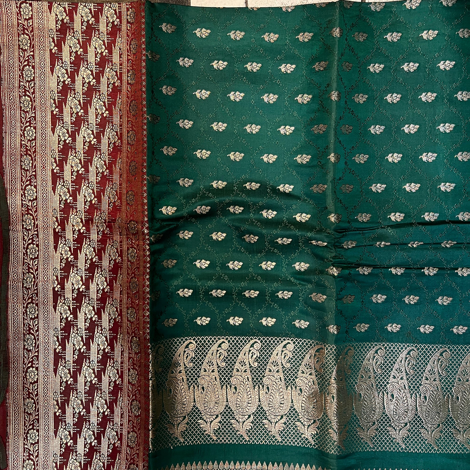 Vintage Banarasi Saree w/ blouse piece 753 - Vintage India NYC