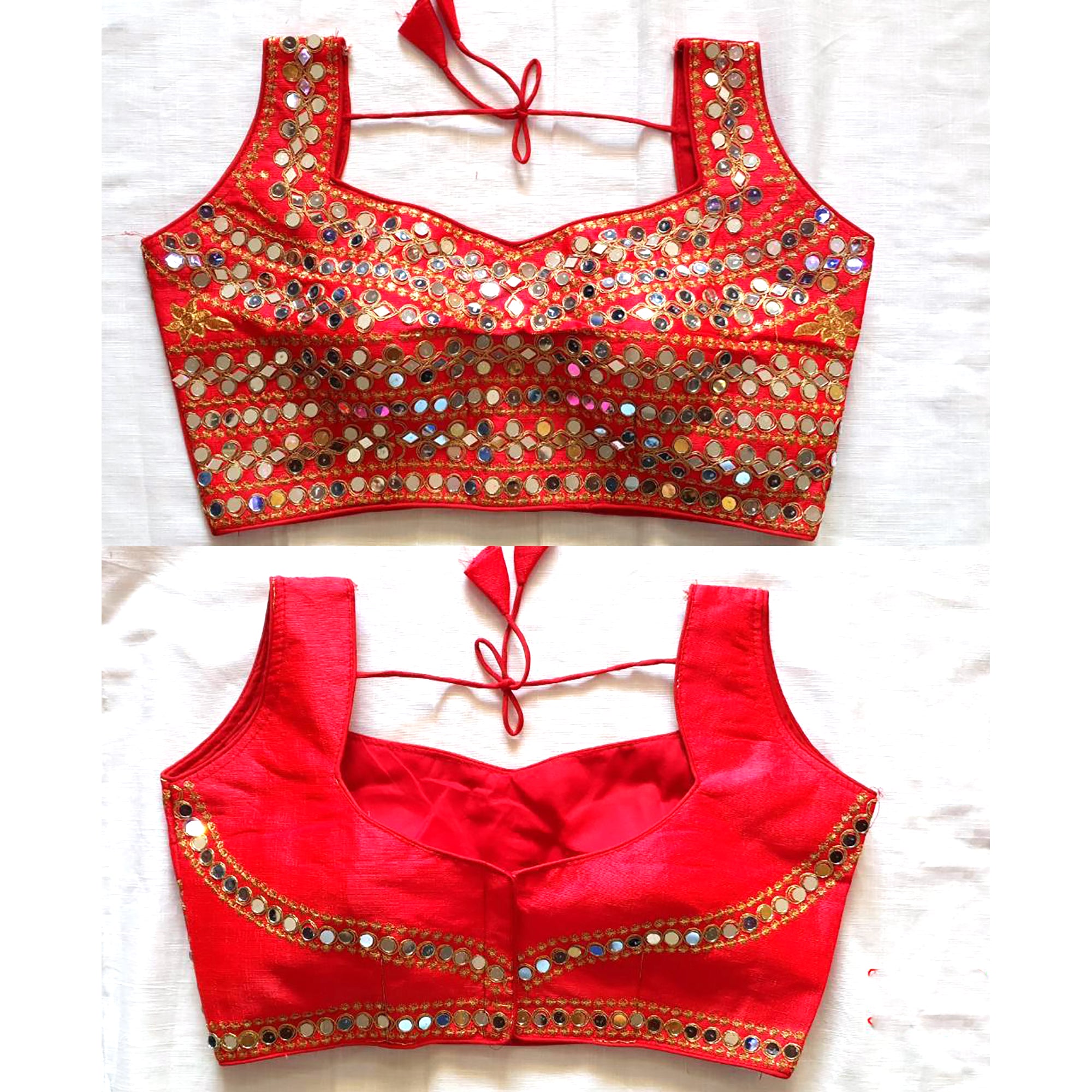 Mirrored Choli Blouse-7 Colors - Vintage India NYC