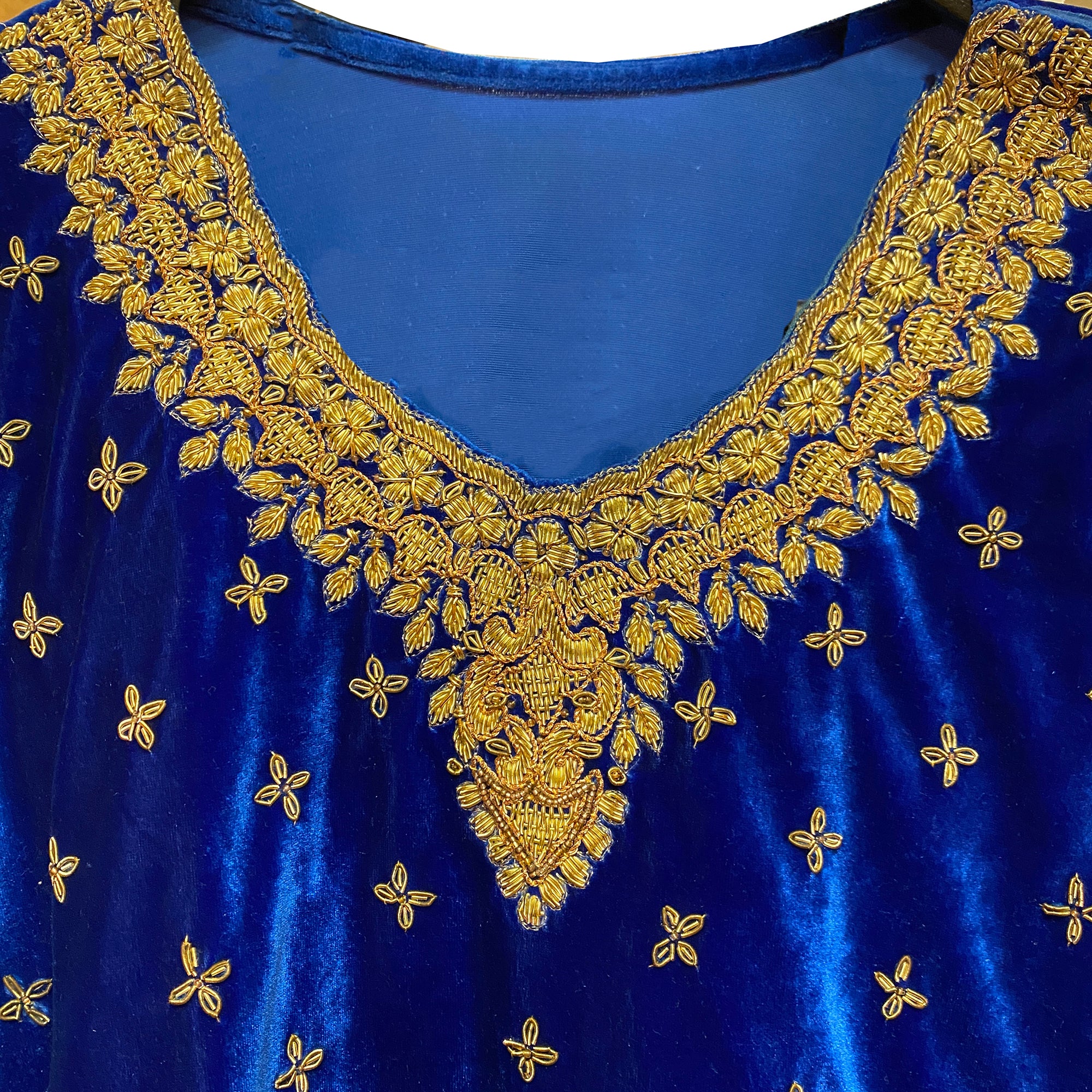 Royal Velvet Top with Zardosi Embroidery - Vintage India NYC