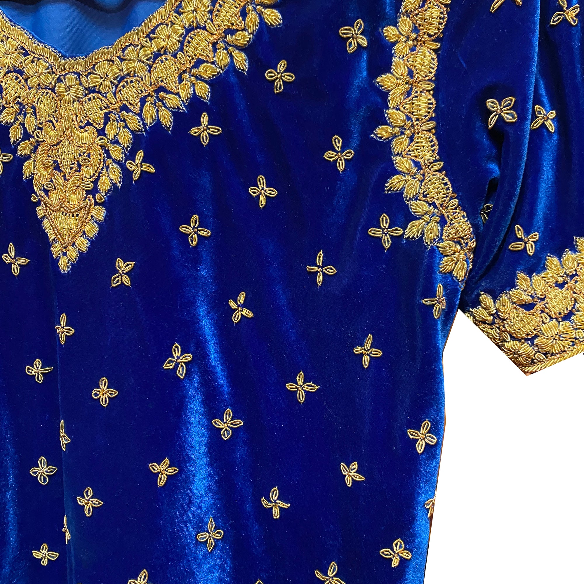 Royal Velvet Top with Zardosi Embroidery - Vintage India NYC