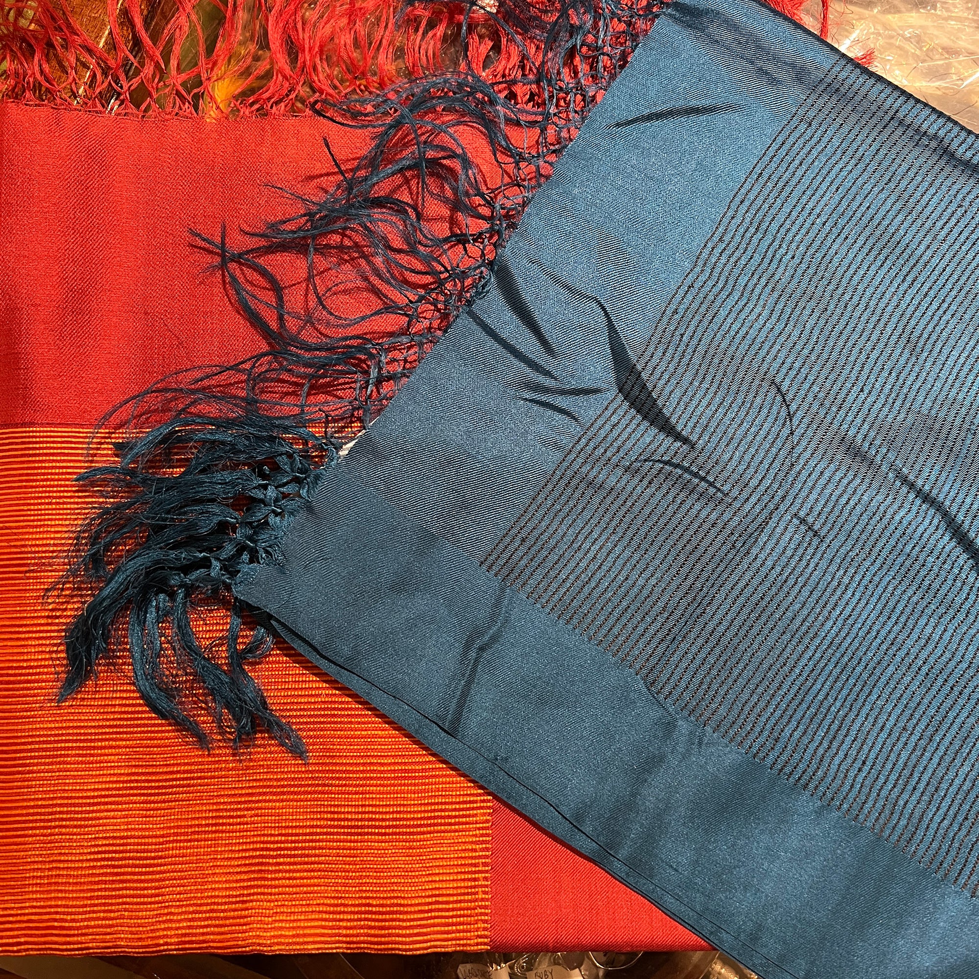 Woven Silk Scarves-2 Colors - Vintage India NYC