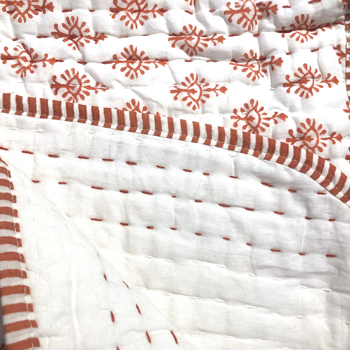 Blockprint Reversible Baby Blankets - Vintage India NYC
