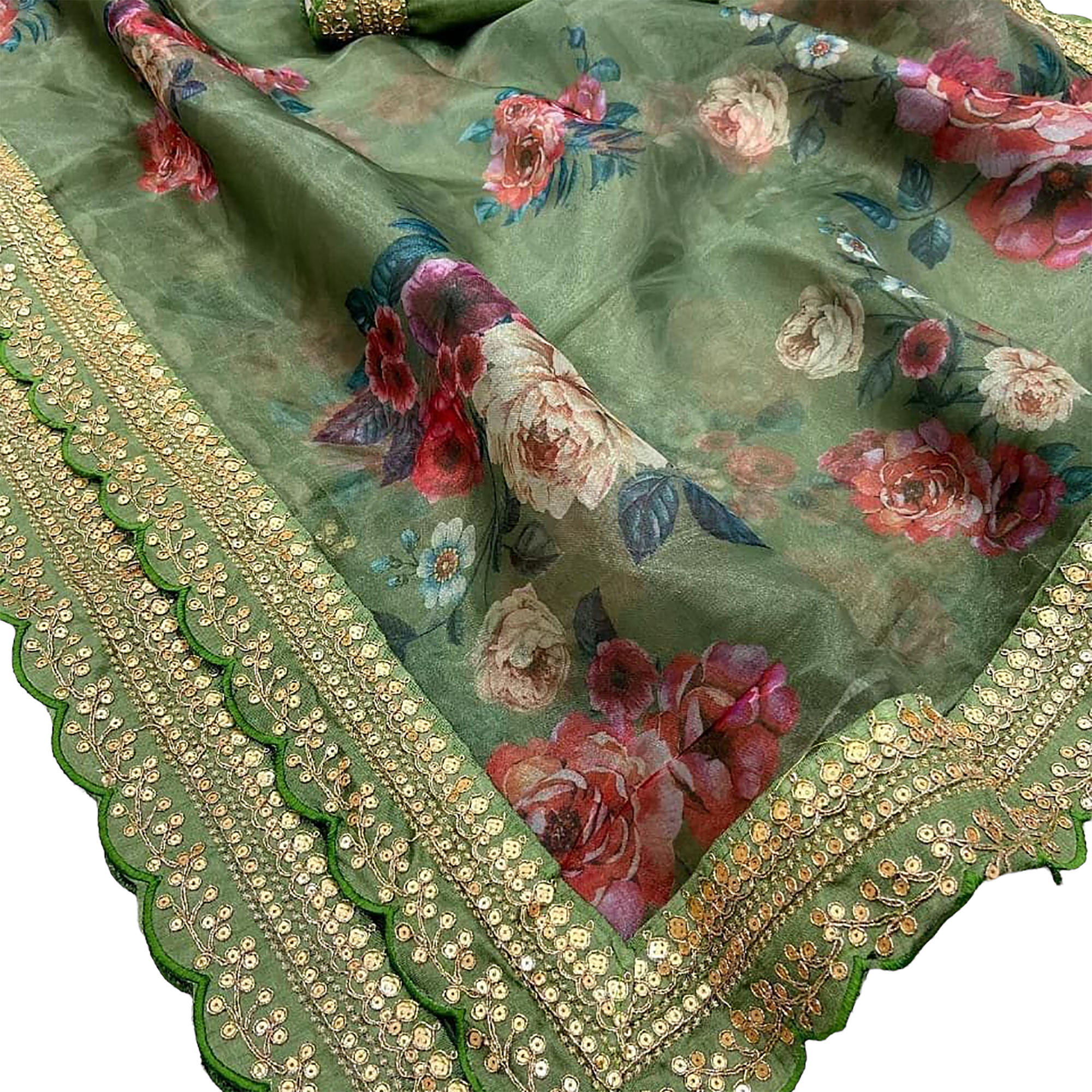 Floral Sarees-5 colors - Vintage India NYC