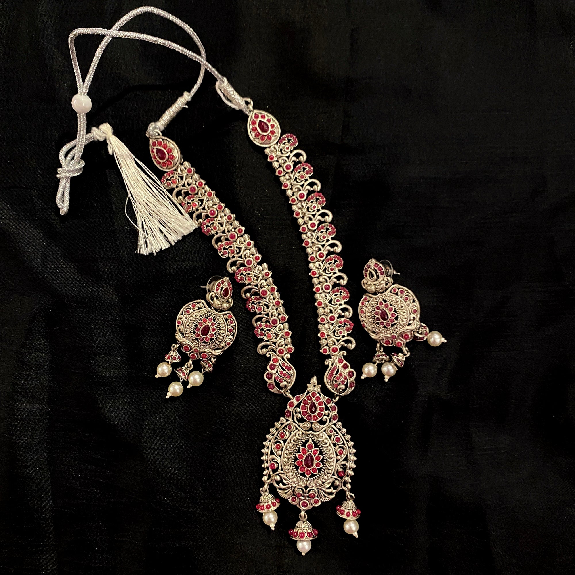 Silver Necklace Set - Vintage India NYC