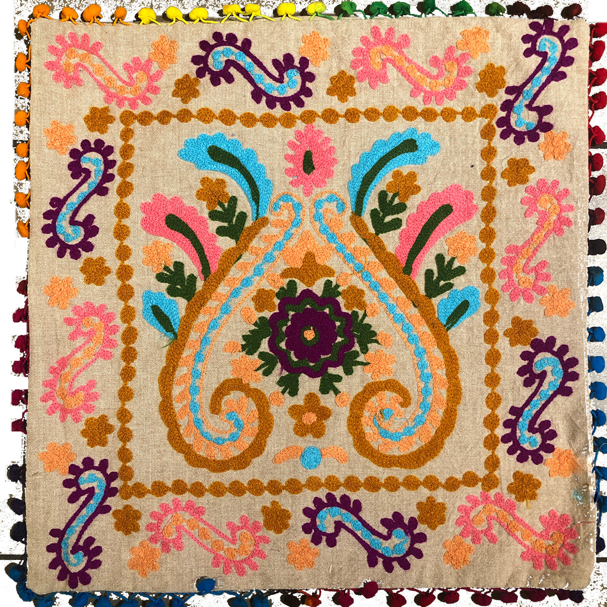 JM Suzani Embroidered Pillow Covers - Vintage India NYC