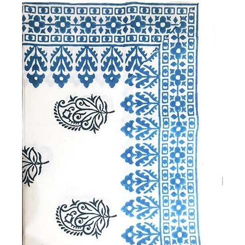 Small hand block print tablecloth - Vintage India NYC