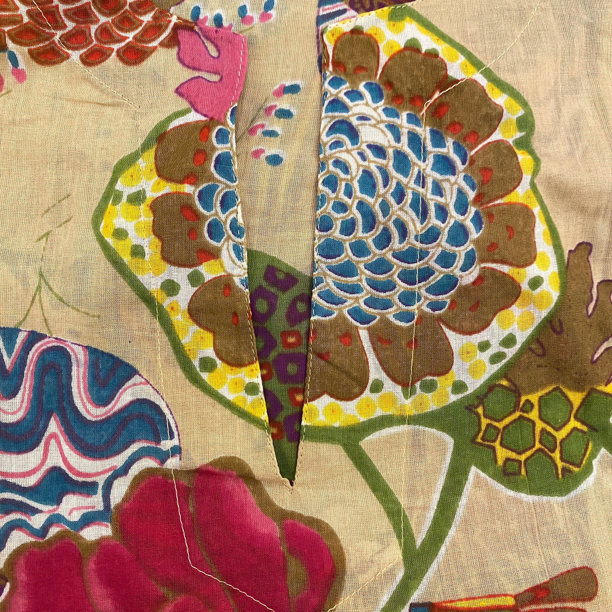 Floral Kurti Top 35 - Vintage India NYC