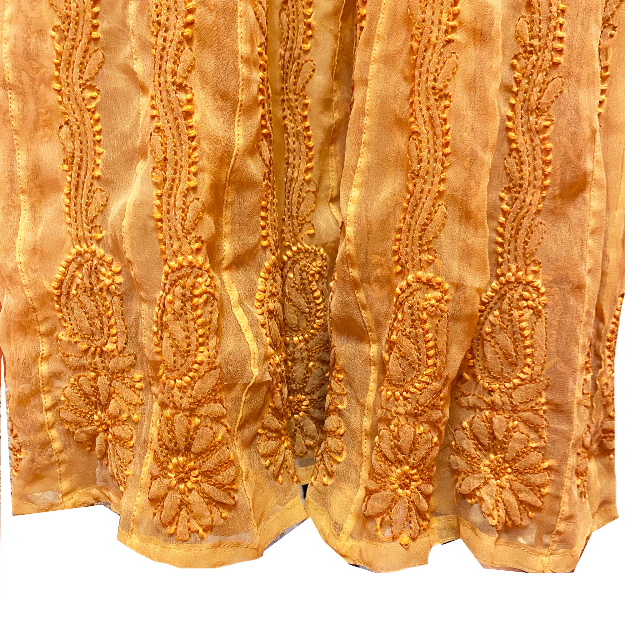 Gold Lucknowi Dress - Vintage India NYC