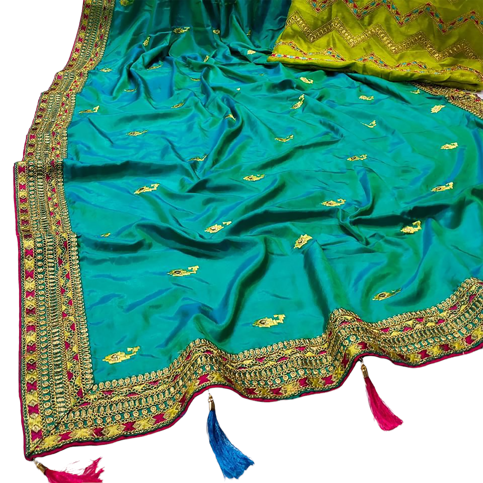 Embroidered Sarees-5 colors - Vintage India NYC
