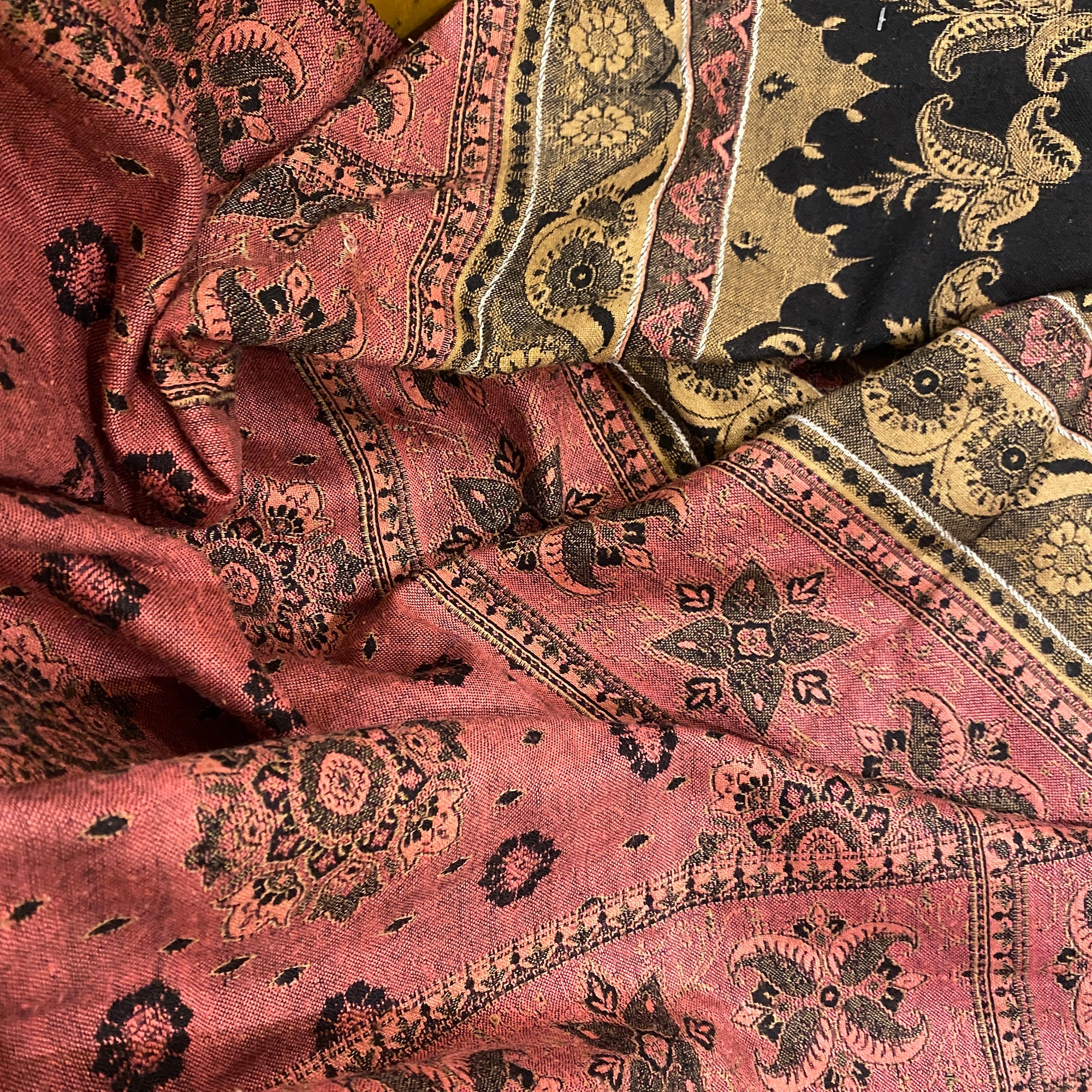 Vintage Wool Shawl-554 - Vintage India NYC