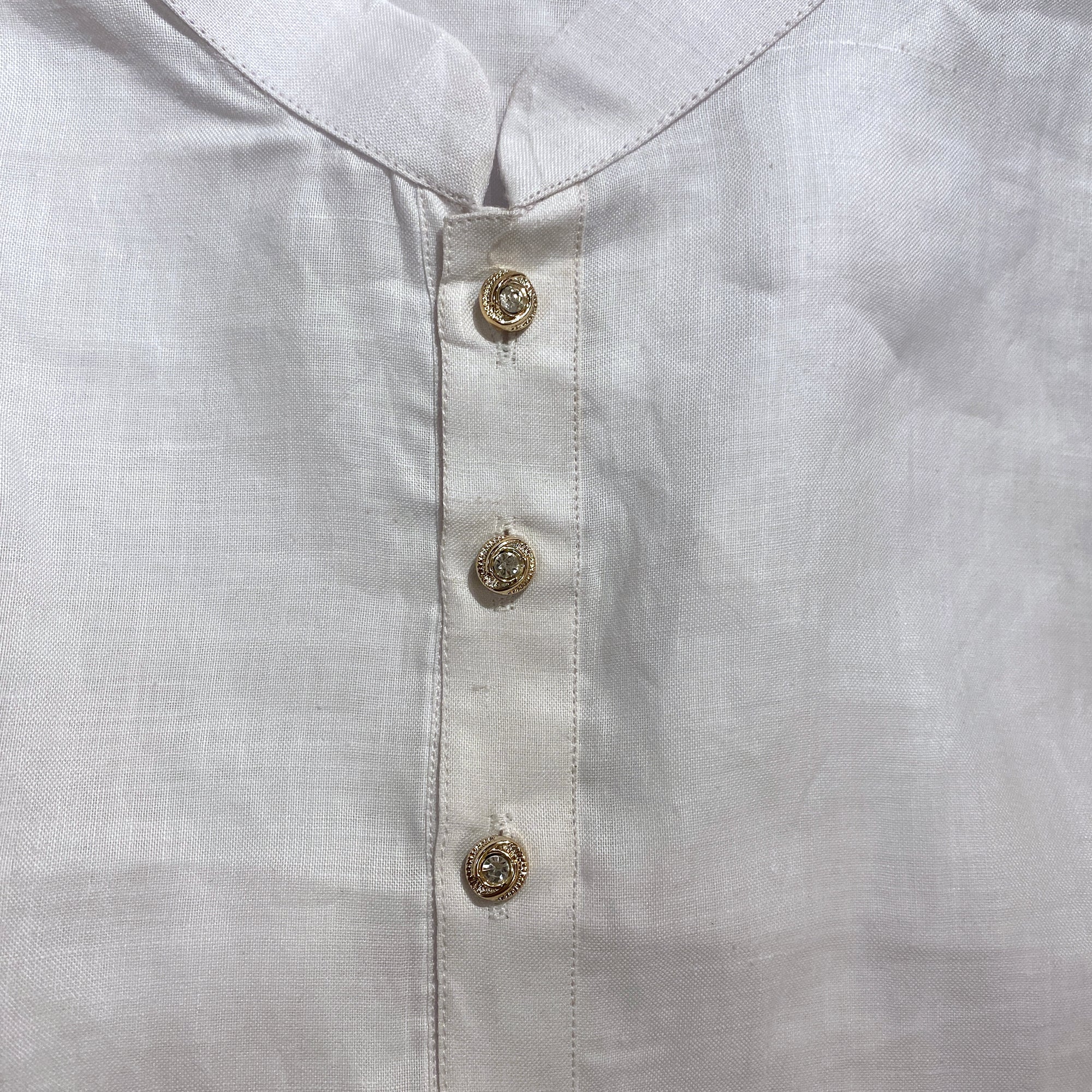 YD White Linen Shirt - Vintage India NYC